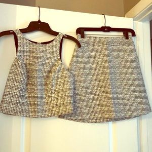 Adorable black/white tweed set from Express